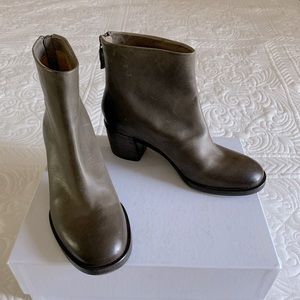 NEW DEL CARLO Ankle Leather Booties Boots Italy